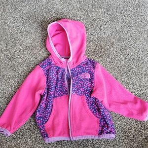 Girls North face fleece zip up